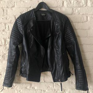 TopShop Nelly Faux Leather Biker Jacket